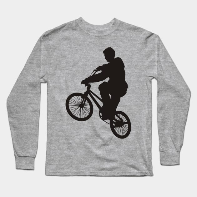 Bicycle Rider Long Sleeve T-Shirt by sifis